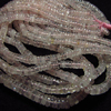 16 inches Gorgeous Natural Pink Colour Rose Quartz Smooth Polished Wheel shape Beads size 4 - 4.5 mm approx
